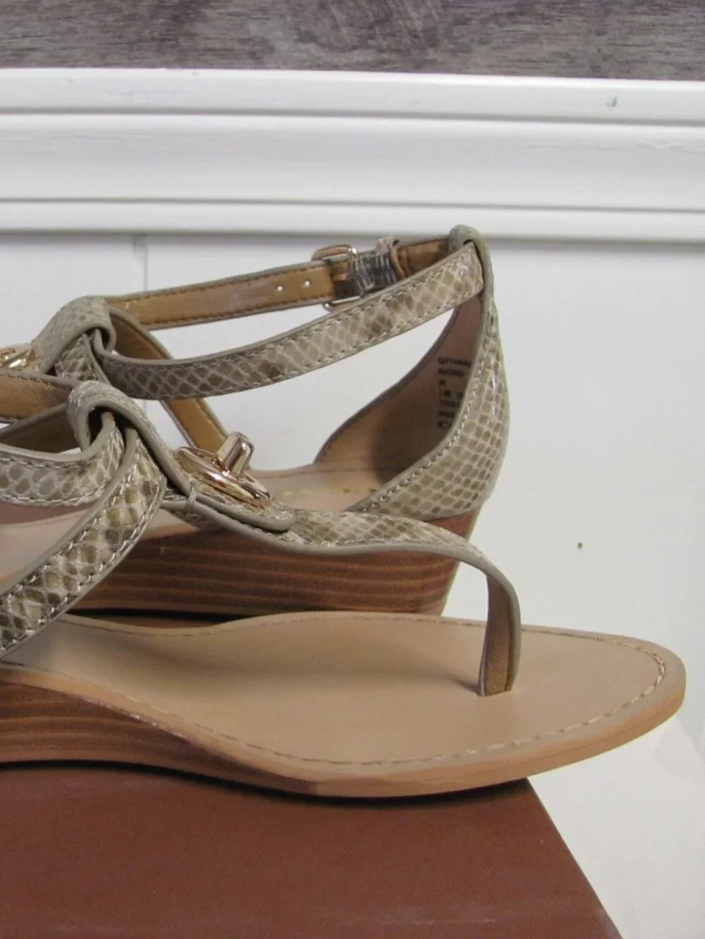 COACH INGRID NAT. PRINT SNAKE SANDALS NIB coach ingrid